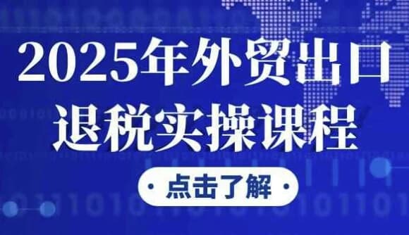 2025年外贸出口退税实操课程-财仔梦想资源网