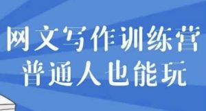 网文写作训练营普通人也能玩-财仔梦想资源网