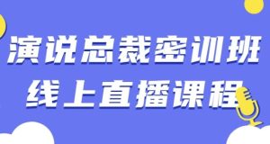 演说总裁密训班线上直播课程-财仔梦想资源网