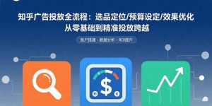 知乎广告投放全流程：选品定位/预算设定/效果优化从零基础到精准投放跨越-财仔梦想资源网