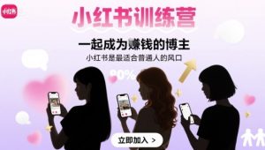 小红书训练营一起成为賺钱的博主,小红书是最适合普通人的风口-财仔梦想资源网