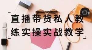 直播带货私人教练实操实战教学-财仔梦想资源网