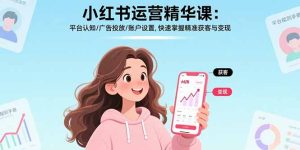 小红书运营精华课：平台认知/广告投放/账户设置,快速掌握精准获客与变现-财仔梦想资源网