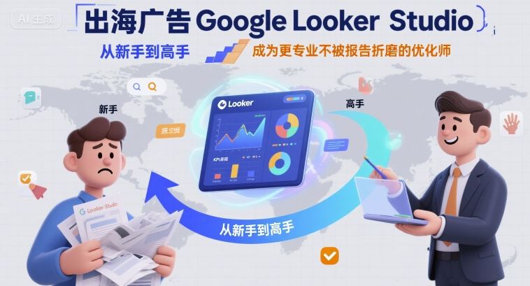 出海广告GoogleLookerStudio从新手到高手，成为更专业不被报告折磨的优化师-财仔梦想资源网