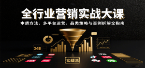 全行业营销实战大课：本质方法、多平台运营、品类策略与百例拆解全指南-财仔梦想资源网