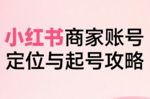 大晴老师·小红书电商全链路实战从定位到爆单(更新8月)-财仔梦想资源网