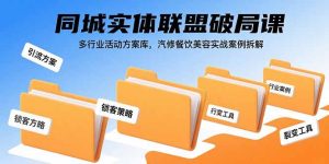 同城实体联盟破局课，多行业活动方案库，汽修餐饮美容实战案例拆解-财仔梦想资源网