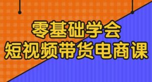 零基础学会短视频带货电商课-财仔梦想资源网
