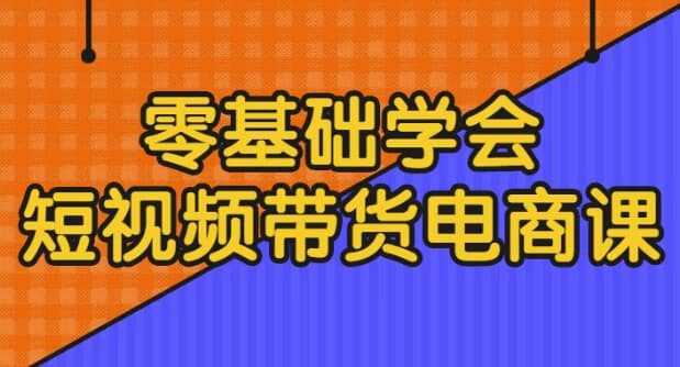 零基础学会短视频带货电商课-财仔梦想资源网