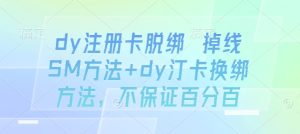 dy注册卡脱绑掉线SM方法+dy汀卡换绑方法，不保证百分百-财仔梦想资源网