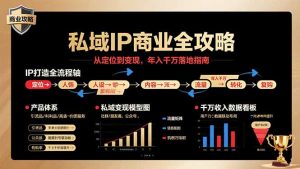 私域IP商业全攻略，从定位到变现，年入千万落地指南-财仔梦想资源网