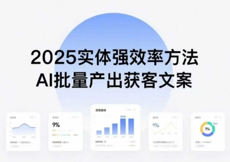 实体强效率方法：AI批量产出获客文案，2025年普通人拥抱AI，实现实体创收-财仔梦想资源网