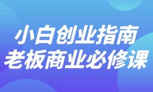 小白创业指南老板商业必修课-财仔梦想资源网