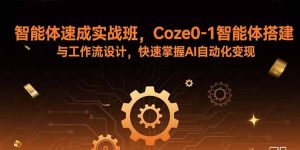 智能体速成实战班，Coze0-1智能体搭建与工作流设计，快速掌握AI自动化变现-财仔梦想资源网