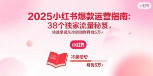 2025小红书爆款运营指南：38个独家流量秘笈，快速掌握从冷启动到月销5万+-财仔梦想资源网