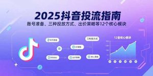 2025抖音投流指南，账号准备、三种投放方式、出价策略等12个核心模块-财仔梦想资源网