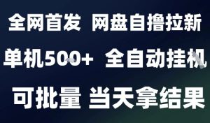 2025最新九月网盘自撸拉新，全自动运行，解放双手，日入5张+，小白可玩，批量操作【揭秘】-财仔梦想资源网