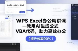 夏老师WPSExcel办公精讲课-财仔梦想资源网