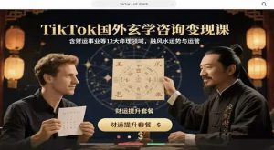 TikTok国外玄学咨询变现课，含财运事业等12大命理领域-财仔梦想资源网