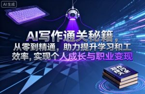 AI写作通关秘籍，从零到精通，助力提升学习和工作效率，实现个人成长与职业变现-财仔梦想资源网