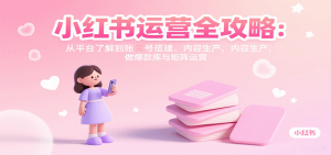 小红书运营全攻略：从平台了解到账号搭建、内容生产，做爆款库与矩阵运营-财仔梦想资源网