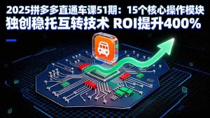 2025拼多多直通车课51期：15个核心操作模块独创稳托互转技术ROI提升400%-财仔梦想资源网