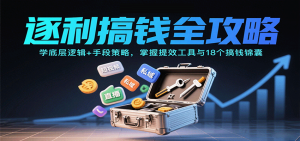 逐利搞钱全攻略：学底层逻辑+手段策略，掌握提效工具与18个搞钱锦囊-财仔梦想资源网