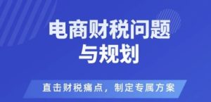 电商企业财税风险与规避，直击财税痛点，制定专属方案-财仔梦想资源网
