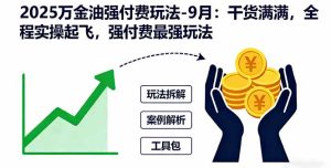2025万金油强付费玩法-9月：干货满满，全程实操起飞，强付费最强玩法-财仔梦想资源网