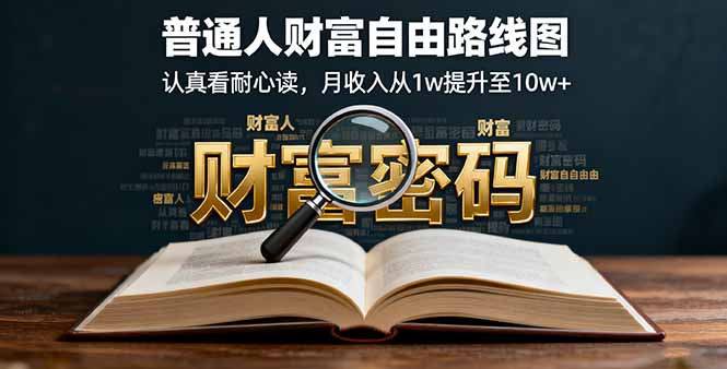 某付费文：普通人财富自由路线图，认真看耐心读，月收入从1w提升至10w+-财仔梦想资源网
