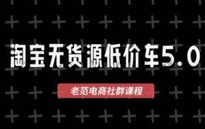 老范电商·2025淘宝无货源教程(更新9月)-财仔梦想资源网