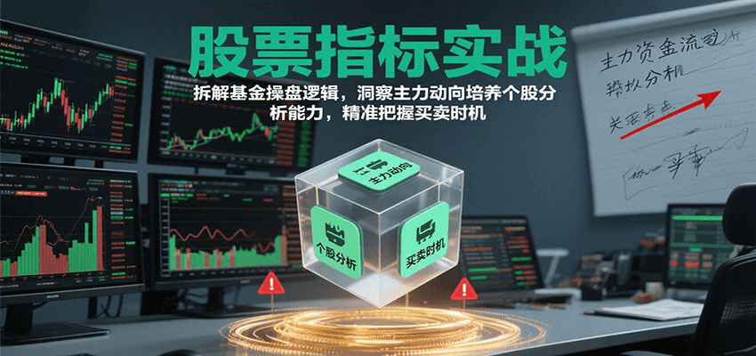 股票指标实战，基金操盘逻辑拆解，洞察主力动向培养个股分析能力把握买卖时机(更新)-财仔梦想资源网