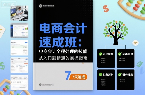 电商会计速成班，电商会计全程处理的技能-财仔梦想资源网