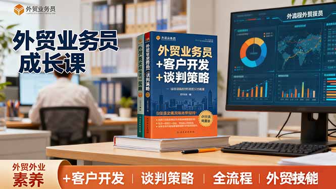 外贸业务员成长课：职业素养+客户开发+谈判策略、掌握全流程外贸技能-财仔梦想资源网