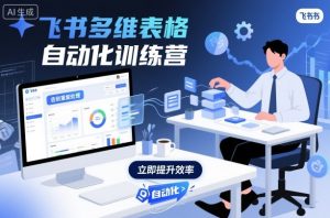 飞书多维表格自动化训练营，手把手教你告别重复处理，用多维表格开启高效办公新模式-财仔梦想资源网