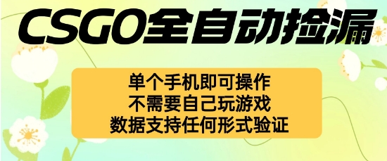 自动挂G捡漏，不用自己挂G不用玩游戏，一个手机即可操作，新手小白轻松月入1W+【揭秘】-财仔梦想资源网