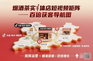 烟酒茶实体店短视频矩阵百倍获客导航图-财仔梦想资源网
