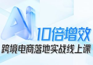 跨境电商10倍增效，跨境电商AI落地实战线上课-财仔梦想资源网