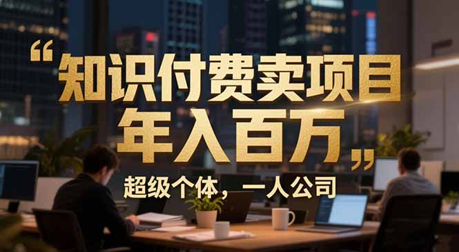 从0到年入百万：超级个体实战心得公开，个人IP×精准引流×成交系统全拆解-财仔梦想资源网