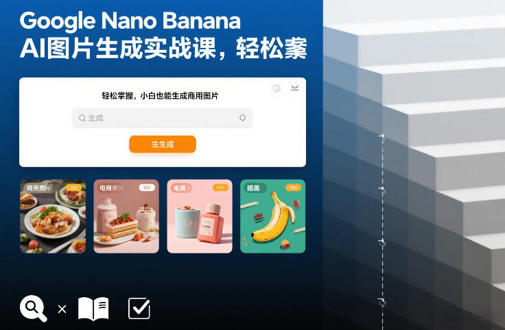 Google Nano Banana AI图片生成实战课，轻松掌握，小白也能生成商用图片-财仔梦想资源网