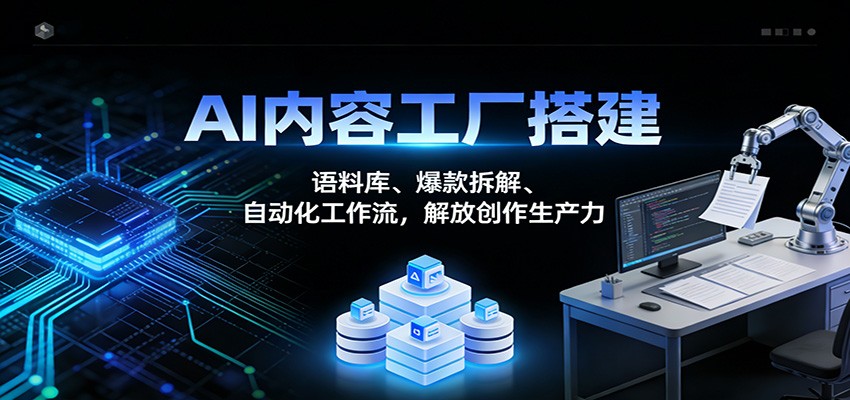 AI内容工厂搭建：语料库、爆款拆解、自动化工作流，解放创作生产力-财仔梦想资源网