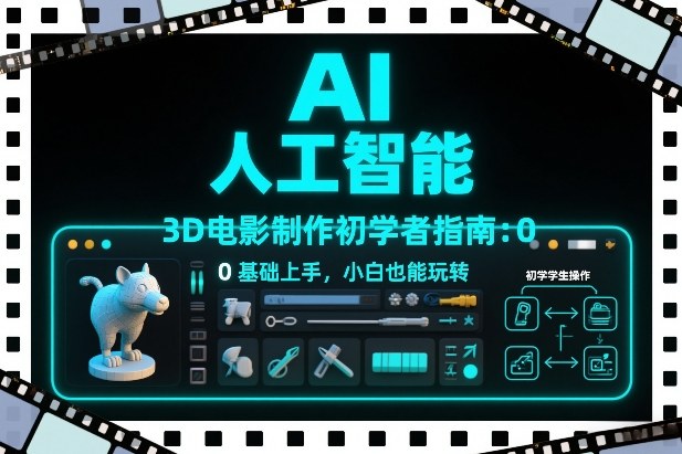 AI人工智能3D电影制作初学者指南：0基础上手，小白也能玩转-财仔梦想资源网