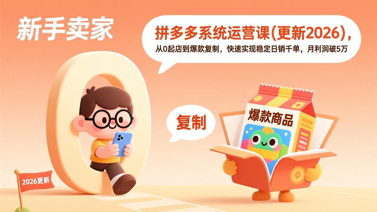 拼多多系统运营课(更新2026-财仔梦想资源网