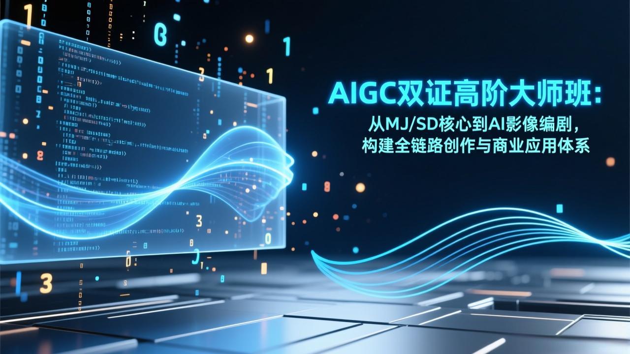 AIGC双证高阶大师班：从MJ/SD核心到AI影像编剧，构建全链路创作与商业应用体系-财仔梦想资源网