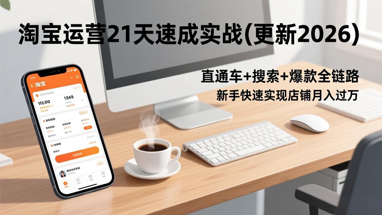 淘宝运营21天速成实战(更新2026-财仔梦想资源网