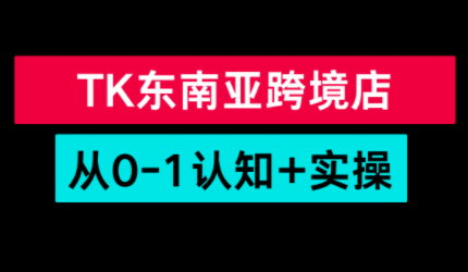 TikTok东南亚跨境从0-1认知实操课-财仔梦想资源网
