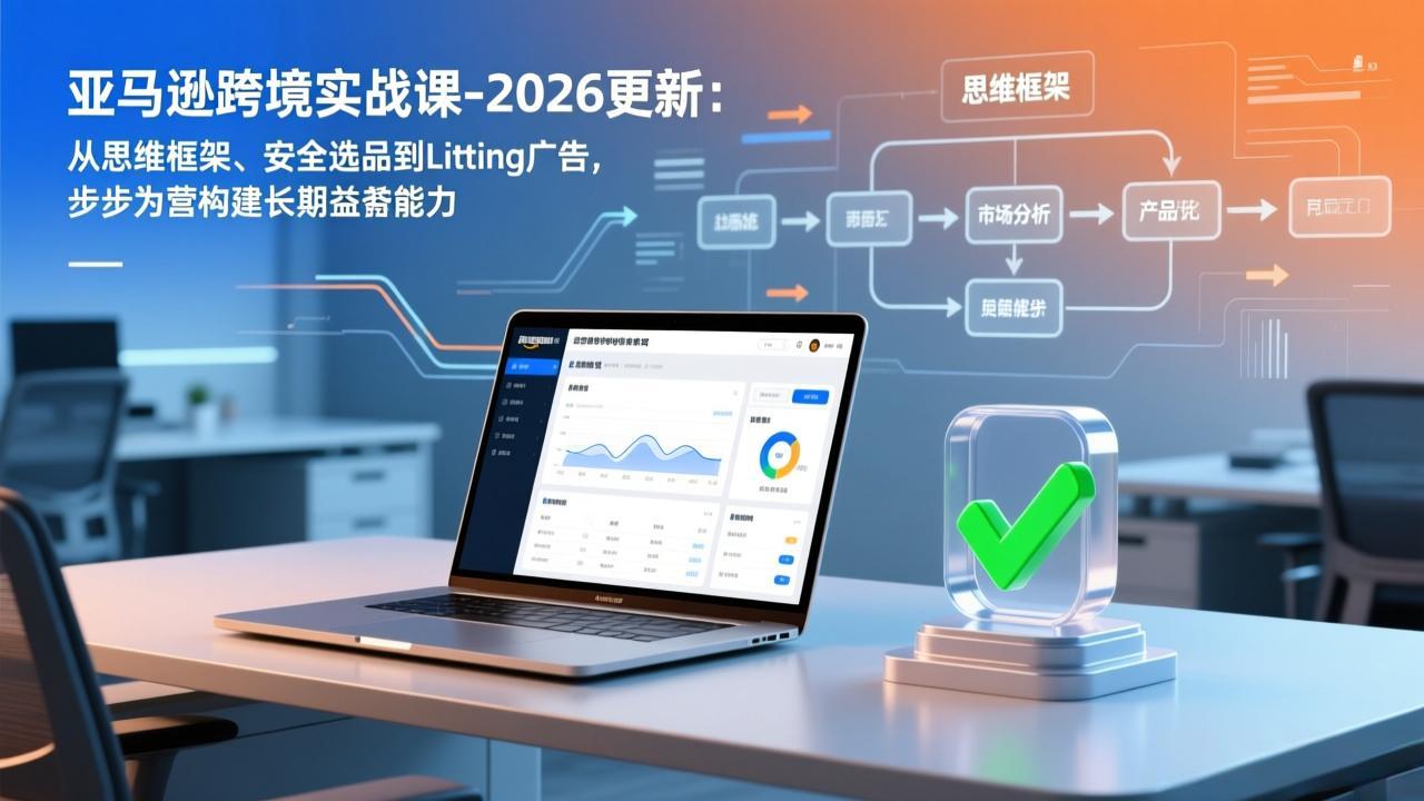 亚马逊跨境实战课-2026更新：从思维框架、安全选品到Listing广告，步步为营构建长期盈利能力-财仔梦想资源网