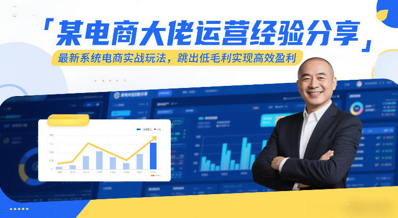某电商大佬运营经验分享，最新系统电商实战玩法，跳出低毛利实现高效盈利-财仔梦想资源网