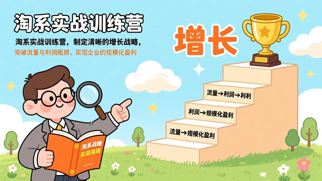 淘系实战训练营，制定清晰的增长战略，突破流量与利润瓶颈，实现企业的规模化盈利-财仔梦想资源网