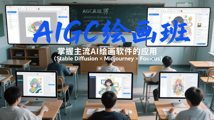 AIGC绘画班，掌握主流Ai绘画软件的应用(Stable Diffusion x Midjourney x Fooocus)-财仔梦想资源网